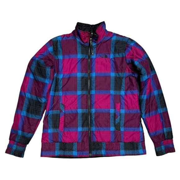 The North Face REVERSIBLE Plaid Insulated Windbreaker Spring Fall Light Jacket M - Picture 7 of 10